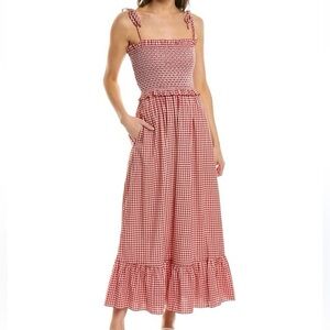 Kate Spade Red Gingham Maxi Dress
